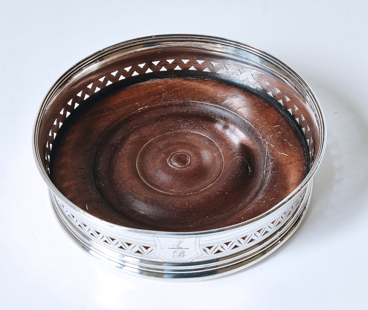 Dessous de bouteille en argent massif Londres 1794-photo-1