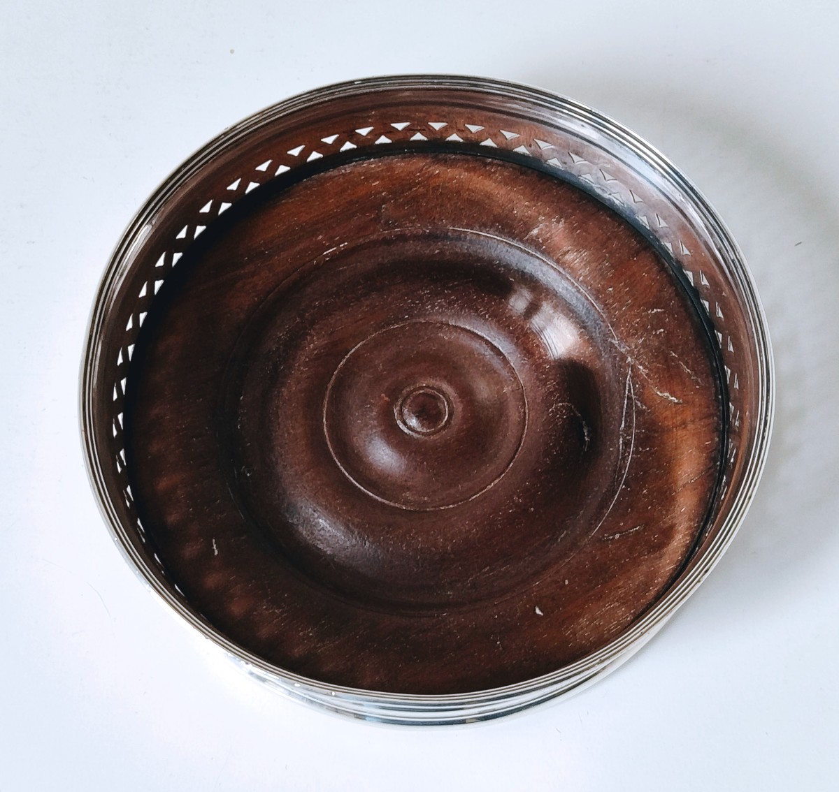 Dessous de bouteille en argent massif Londres 1794-photo-2