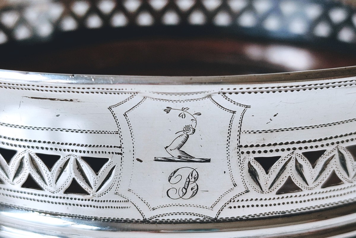 Dessous de bouteille en argent massif Londres 1794-photo-3