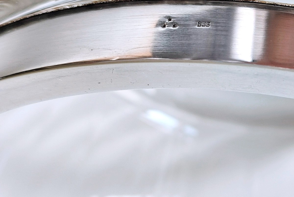 Two Art Deco Crystal And Sterling Silver Bowls -photo-4