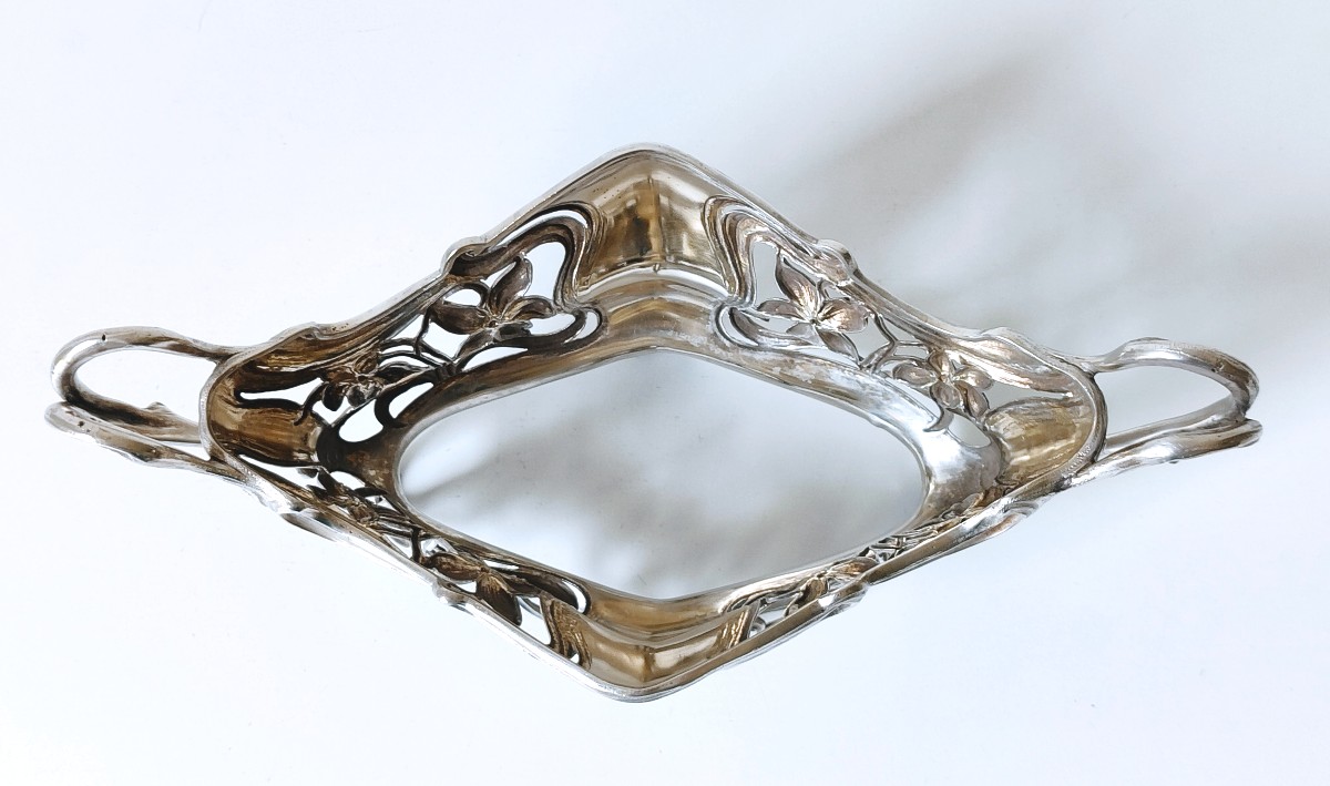 Jardinière art nouveau en argent massif -photo-2