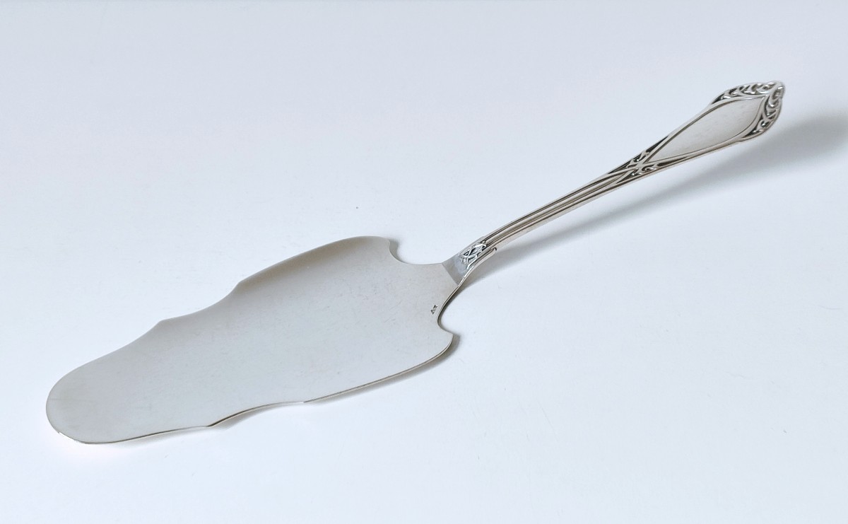 Pelle à gâteau art nouveau en argent massif -photo-2