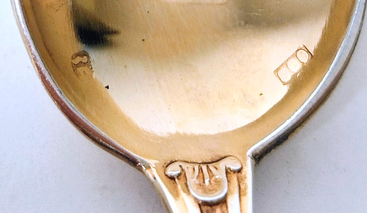 Douze cuillères à moka en argent massif -photo-4