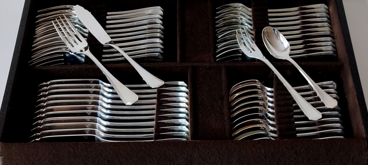 Ménagère Christofle modèle America 125 pièces -photo-2