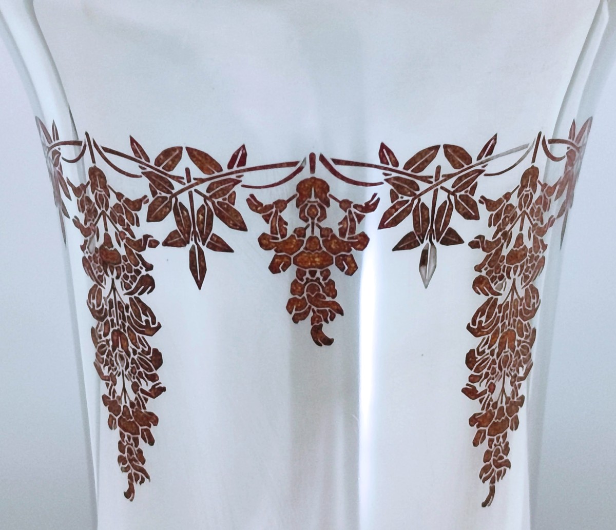  Vase art deco en argent massif et laque rouge à semis de poudre d'or Philippe Wolfers -photo-4