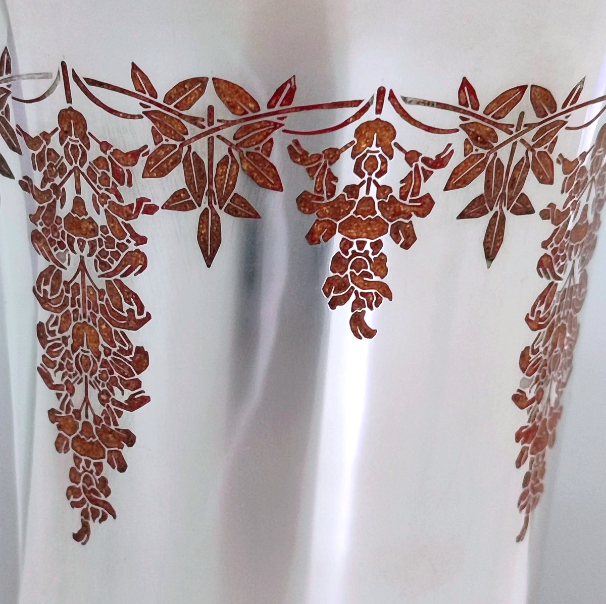  Vase art deco en argent massif et laque rouge à semis de poudre d'or Philippe Wolfers -photo-2