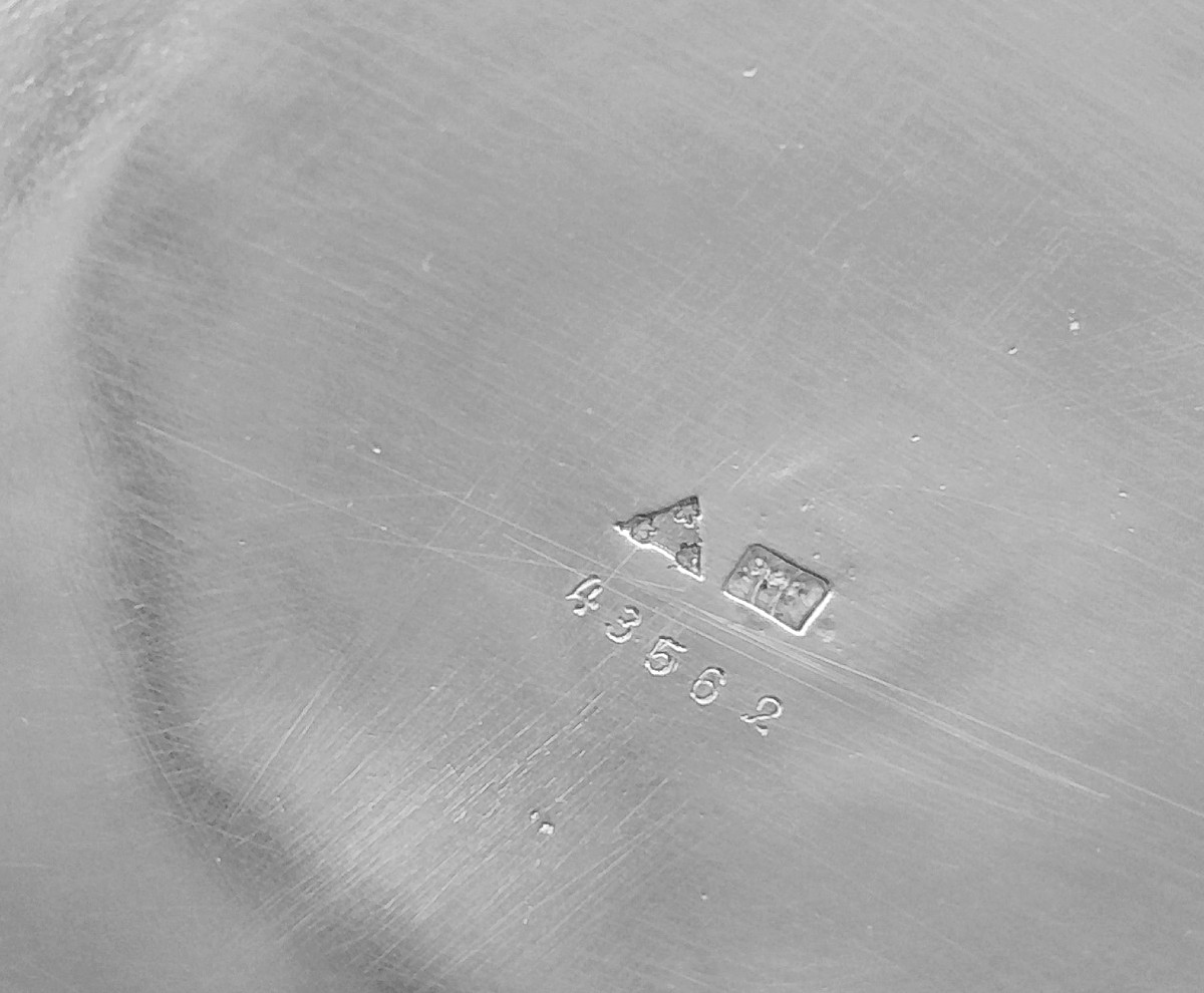  Vase art deco en argent massif et laque rouge à semis de poudre d'or Philippe Wolfers -photo-5