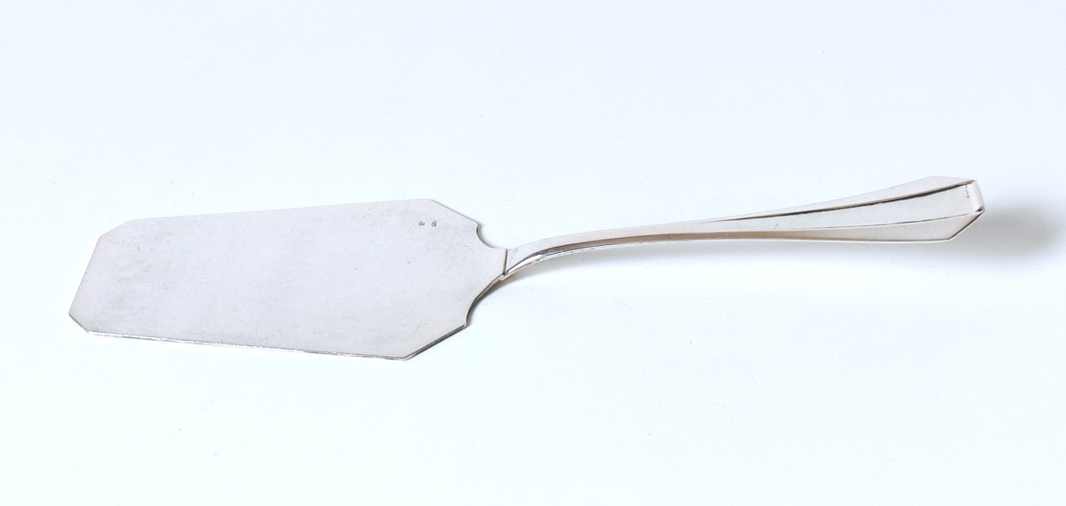 Pelle à tarte art deco en argent massif -photo-1