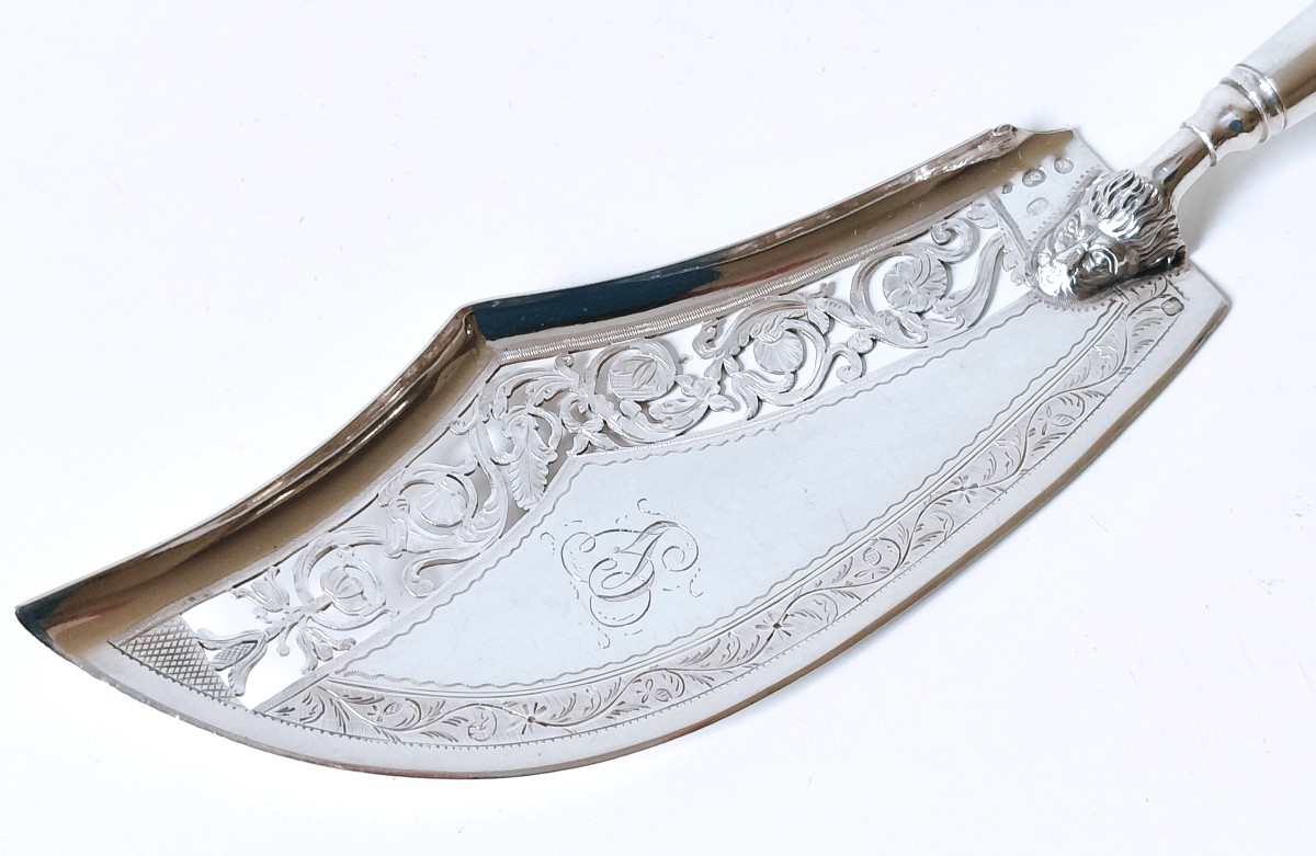 Pelle à poisson en argent massif -photo-4