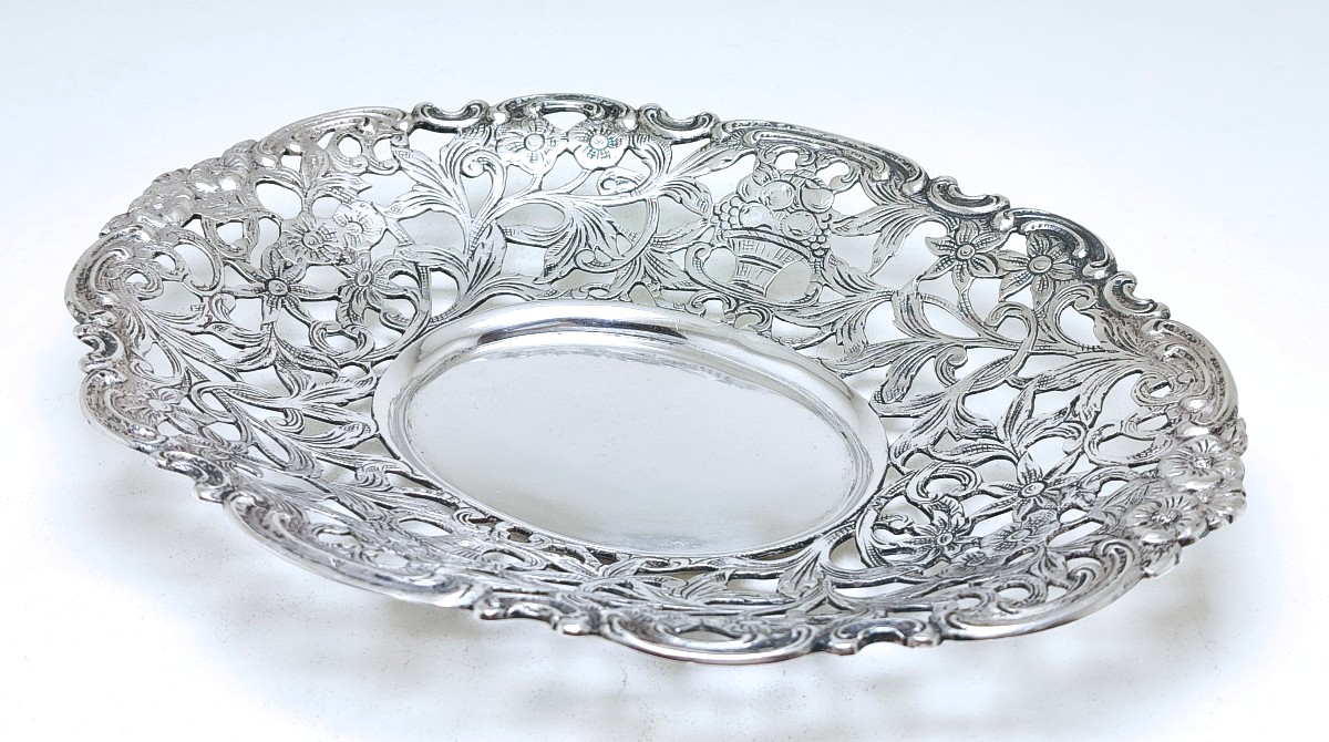 Corbeille à bonbons en argent massif -photo-3