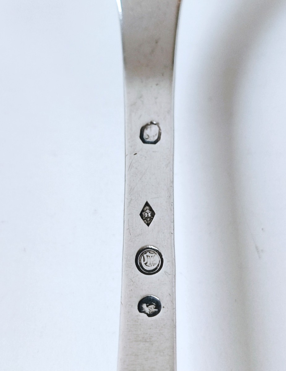 Une paire de cuillères à ragoût en argent massif -photo-2