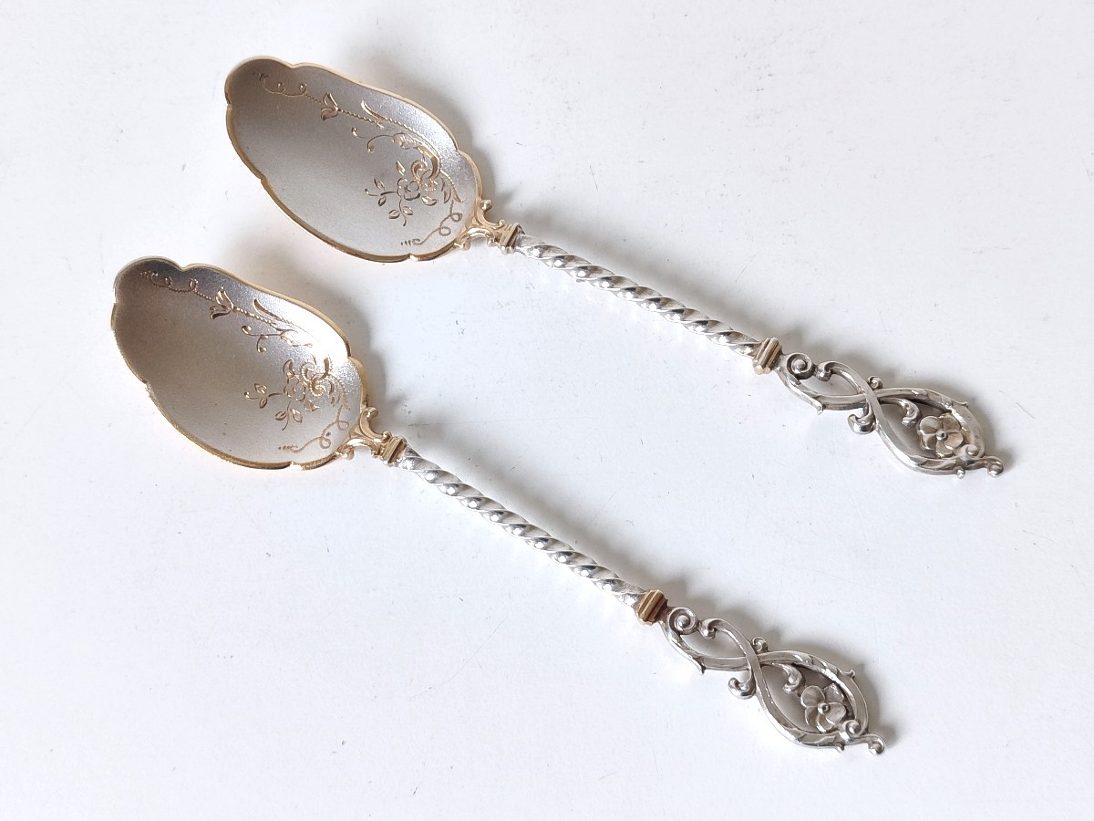 Twelve Solid Silver Coffee Spoons -photo-4