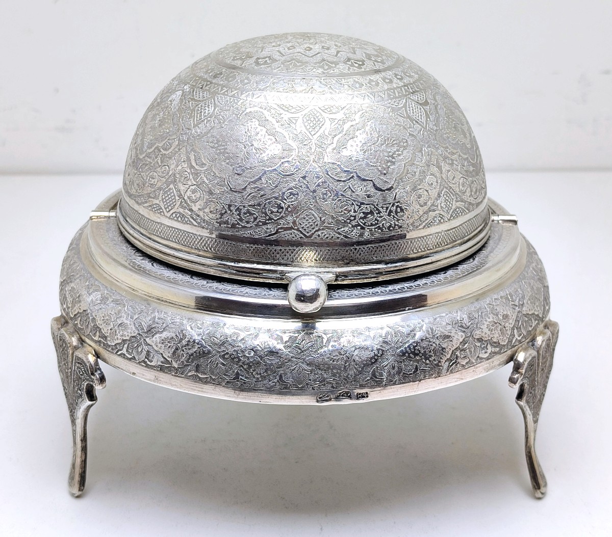 Bol pour le caviar en argent massif iranien -photo-2