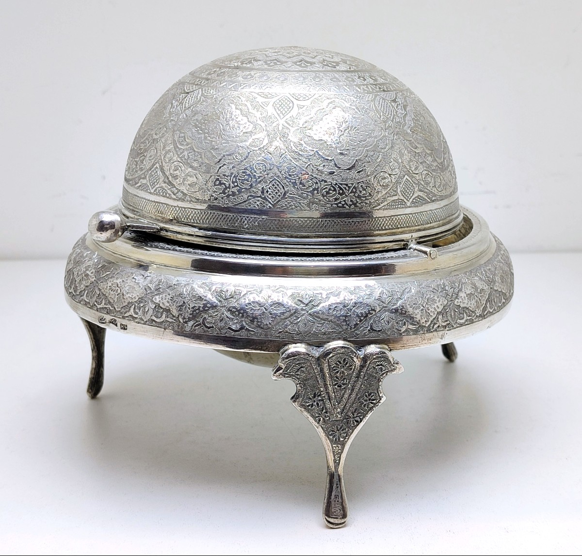 Bol pour le caviar en argent massif iranien -photo-3