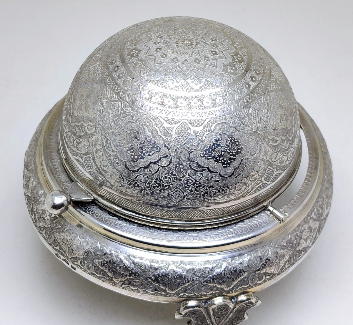 Bol pour le caviar en argent massif iranien -photo-4