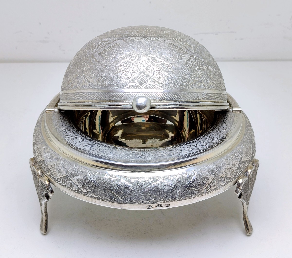 Bol pour le caviar en argent massif iranien -photo-1