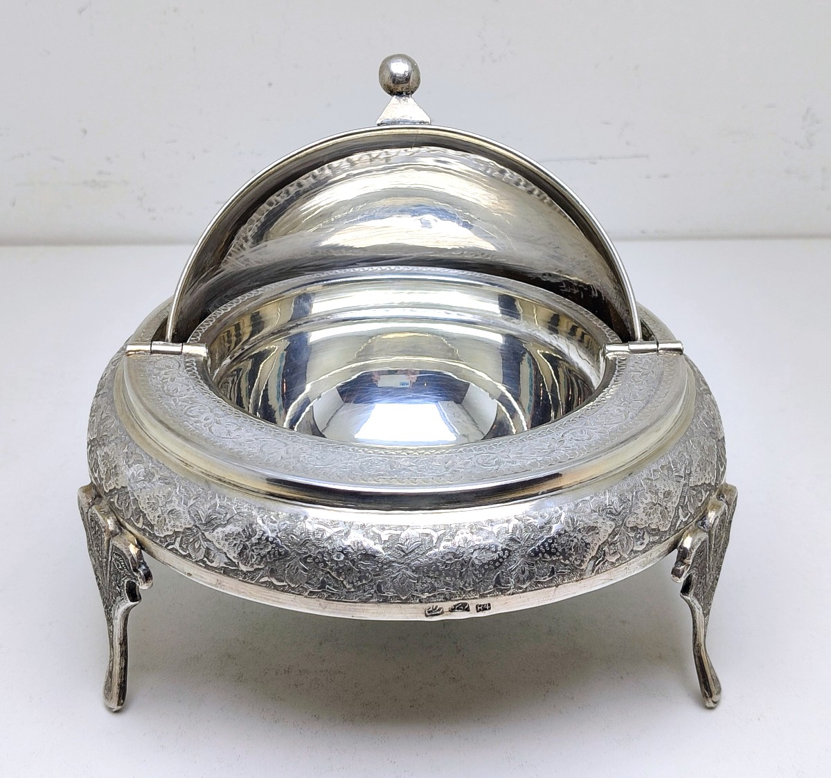 Bol pour le caviar en argent massif iranien -photo-3