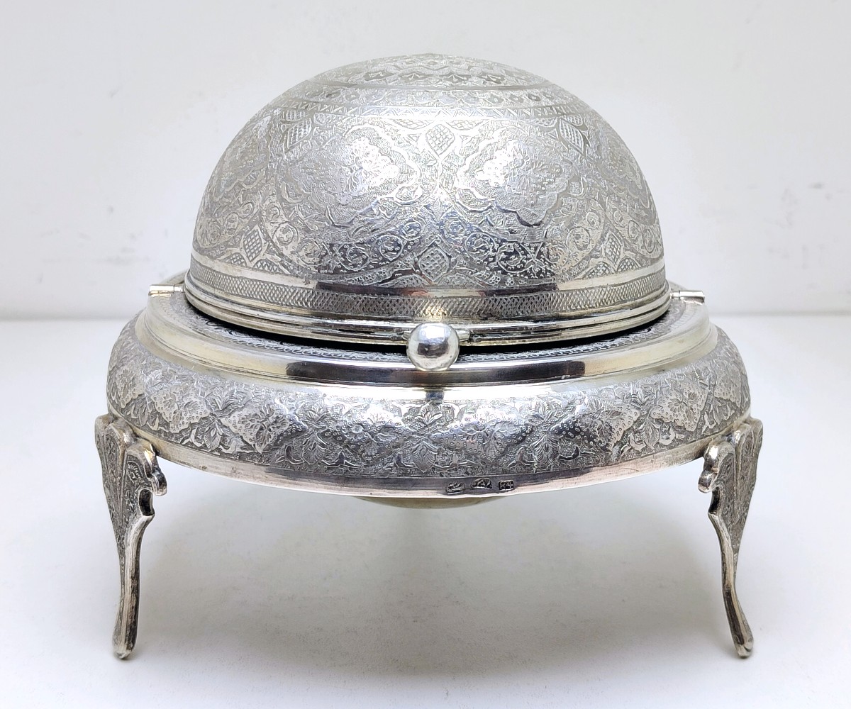 Bol pour le caviar en argent massif iranien 