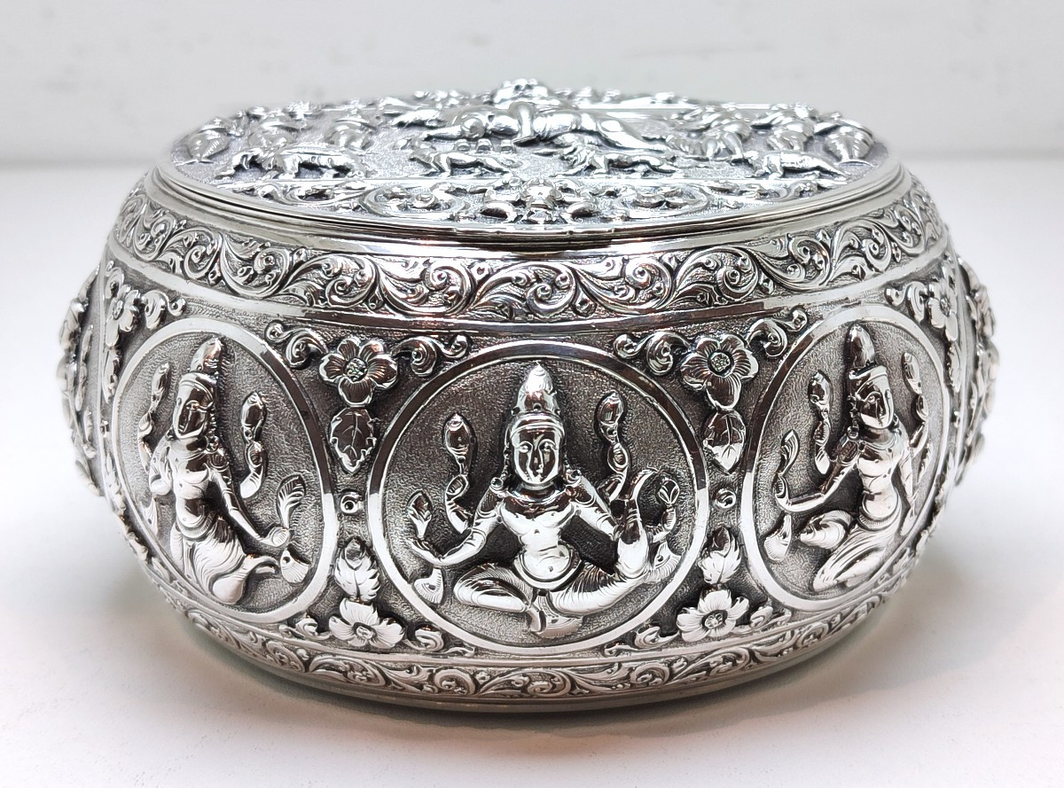 Burmese Solid Silver Box-photo-2