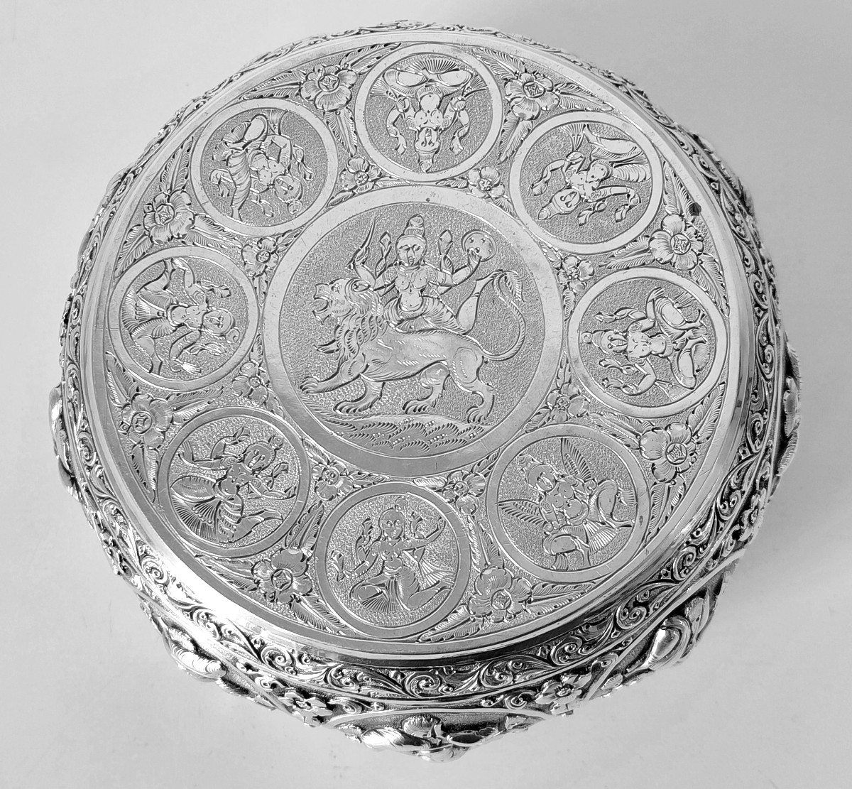 Burmese Solid Silver Box-photo-2