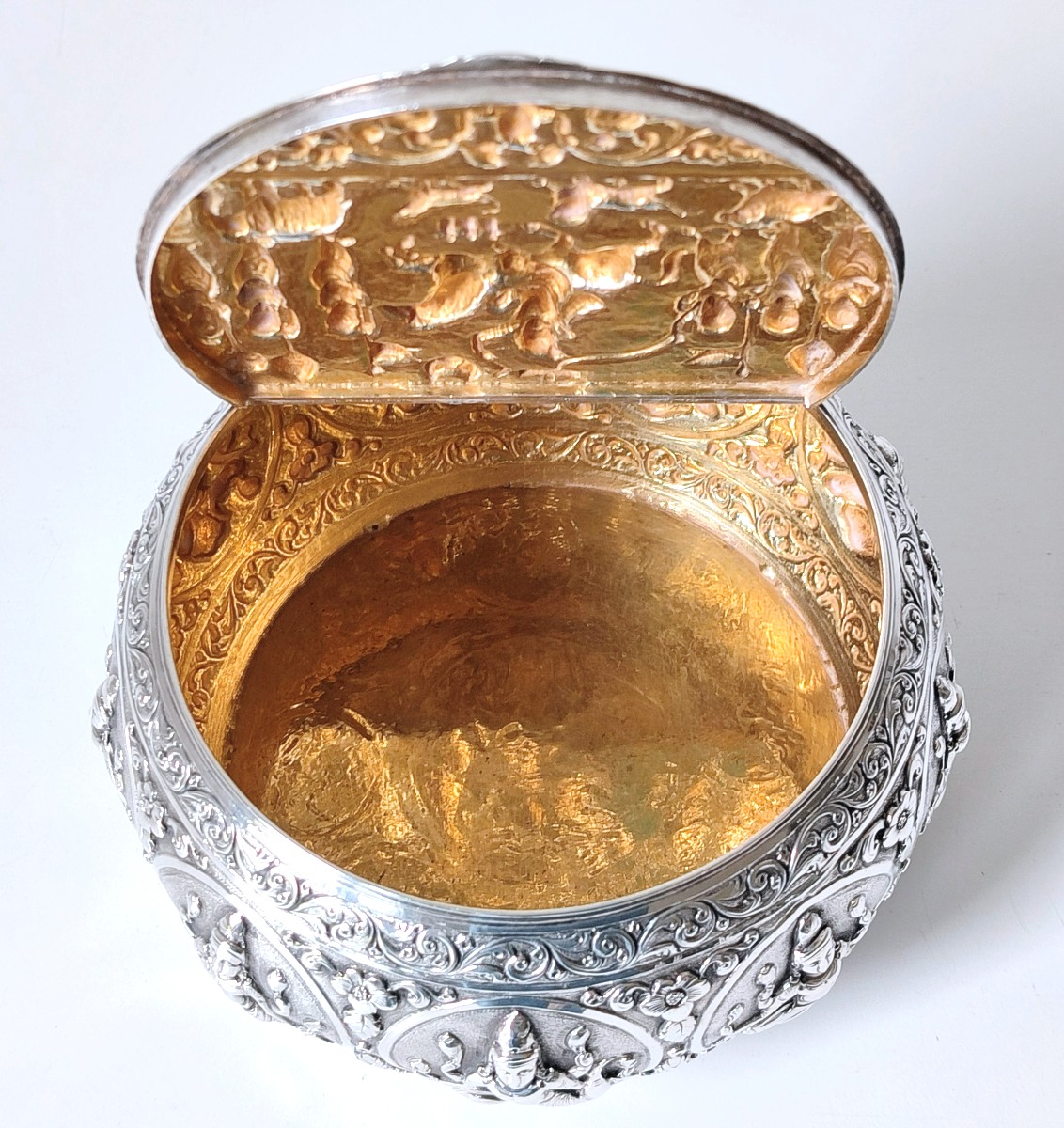 Burmese Solid Silver Box-photo-4