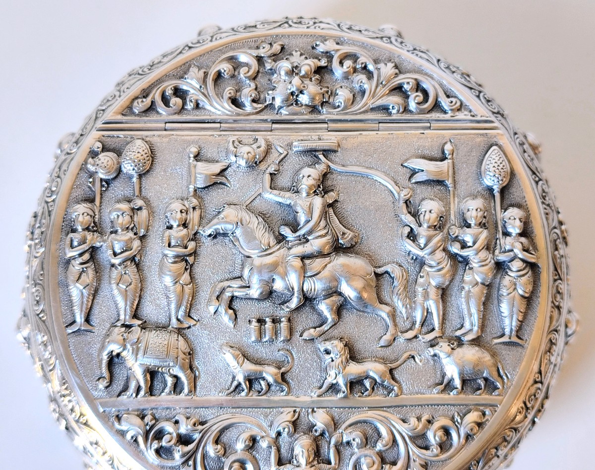 Burmese Solid Silver Box-photo-5