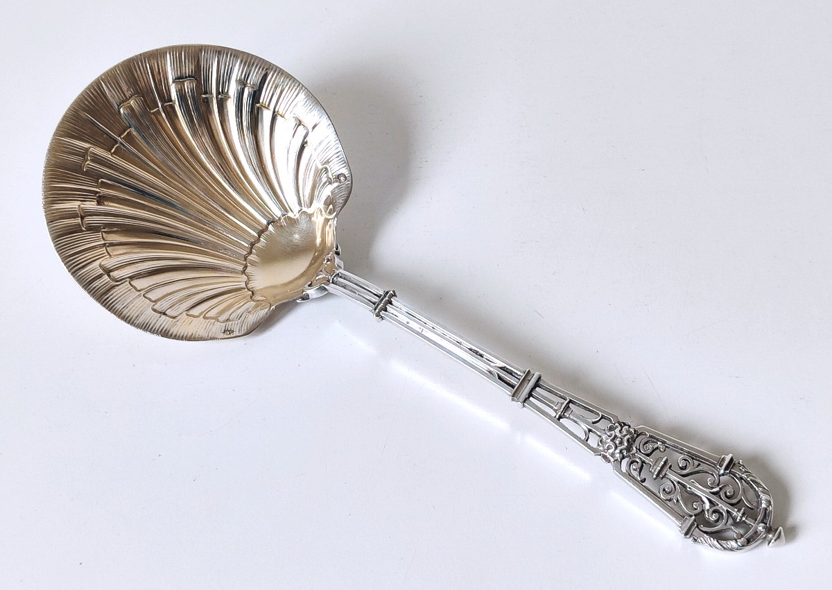 Pelle à fraises en argent massif Puiforcat -photo-2