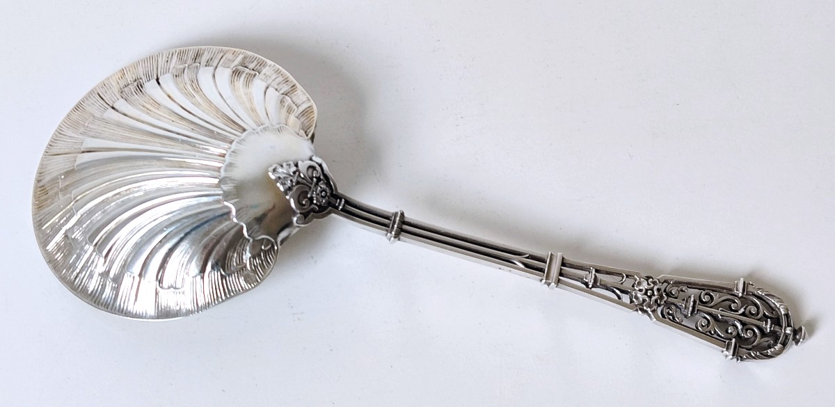 Pelle à fraises en argent massif Puiforcat -photo-3