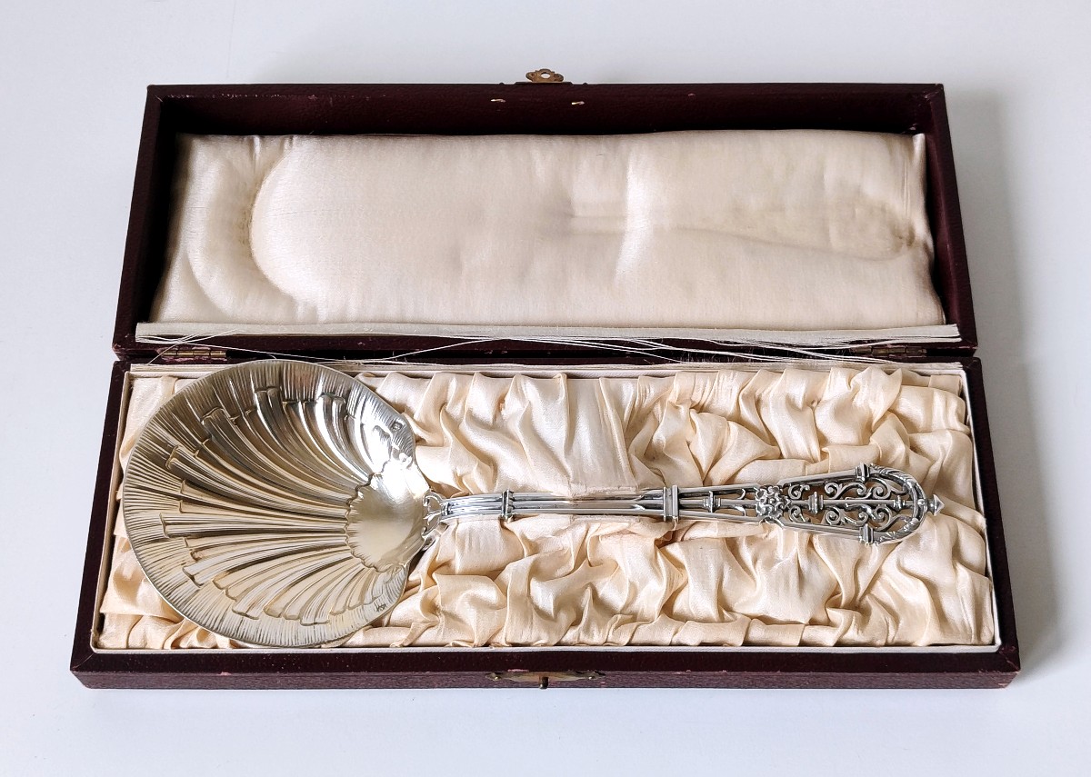 Pelle à fraises en argent massif Puiforcat -photo-4