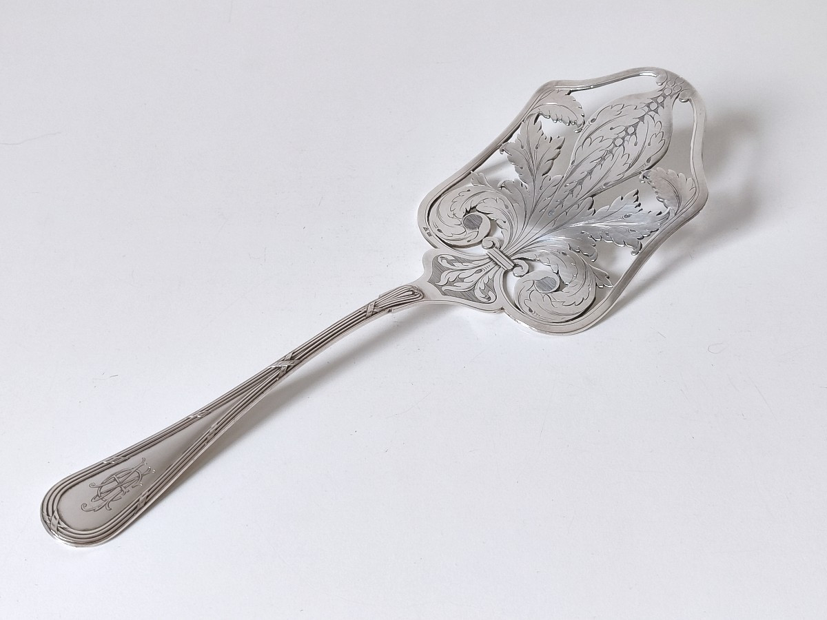 Solid Silver Asparagus Server -photo-2