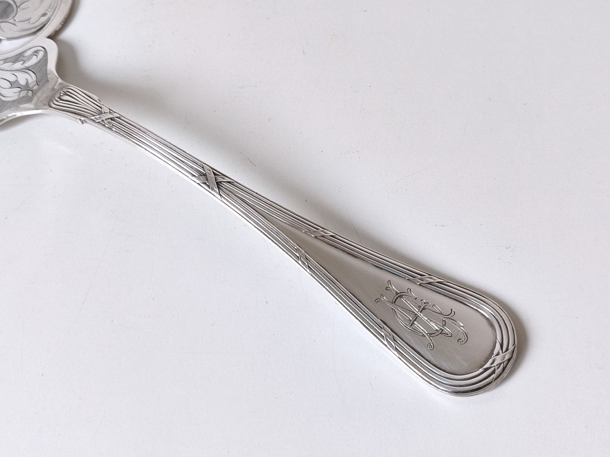 Solid Silver Asparagus Server -photo-3