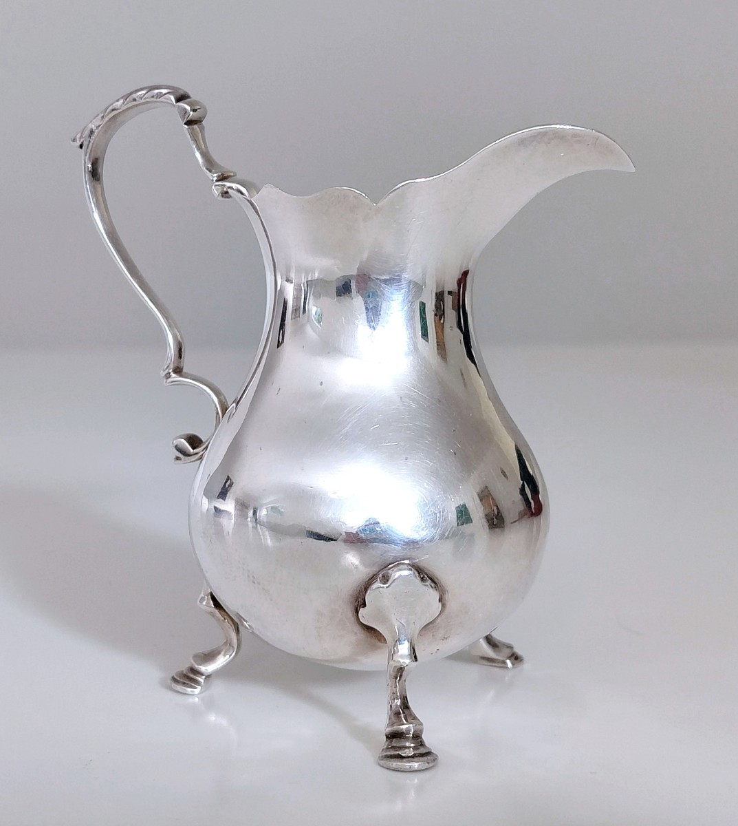 18th Century Solid Silver Milk Jug -photo-3