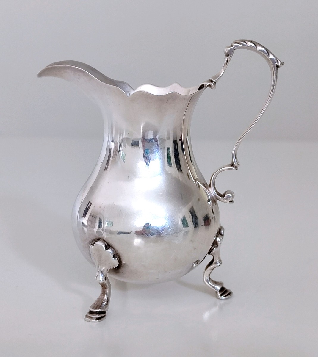 18th Century Solid Silver Milk Jug -photo-4