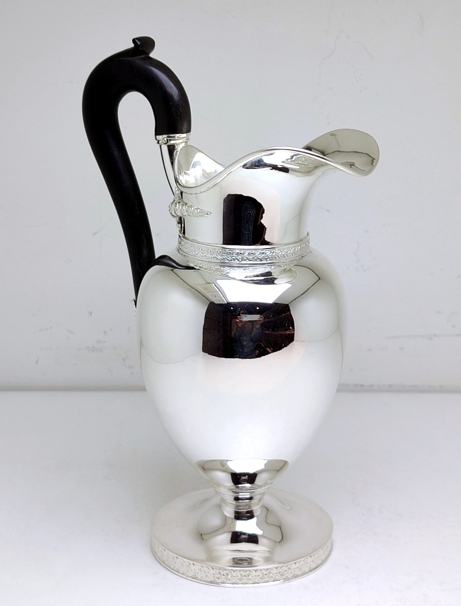 Empire Style Solid Silver Pitcher By Joseph Germain Dutalis -photo-3