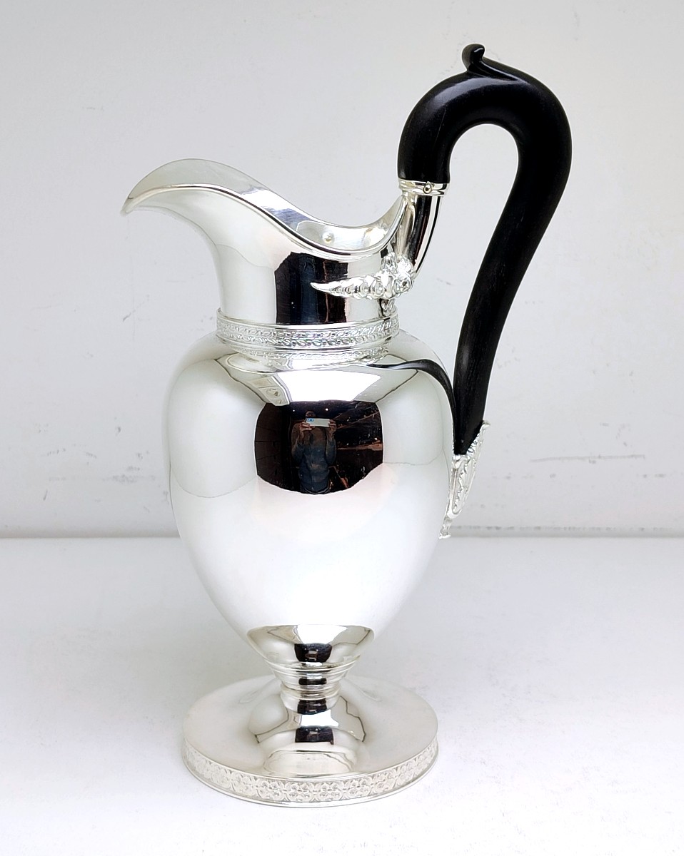 Empire Style Solid Silver Pitcher By Joseph Germain Dutalis -photo-2