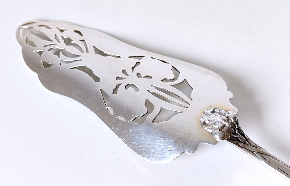 Pelle à tarte art nouveau en argent massif Puiforcat -photo-5