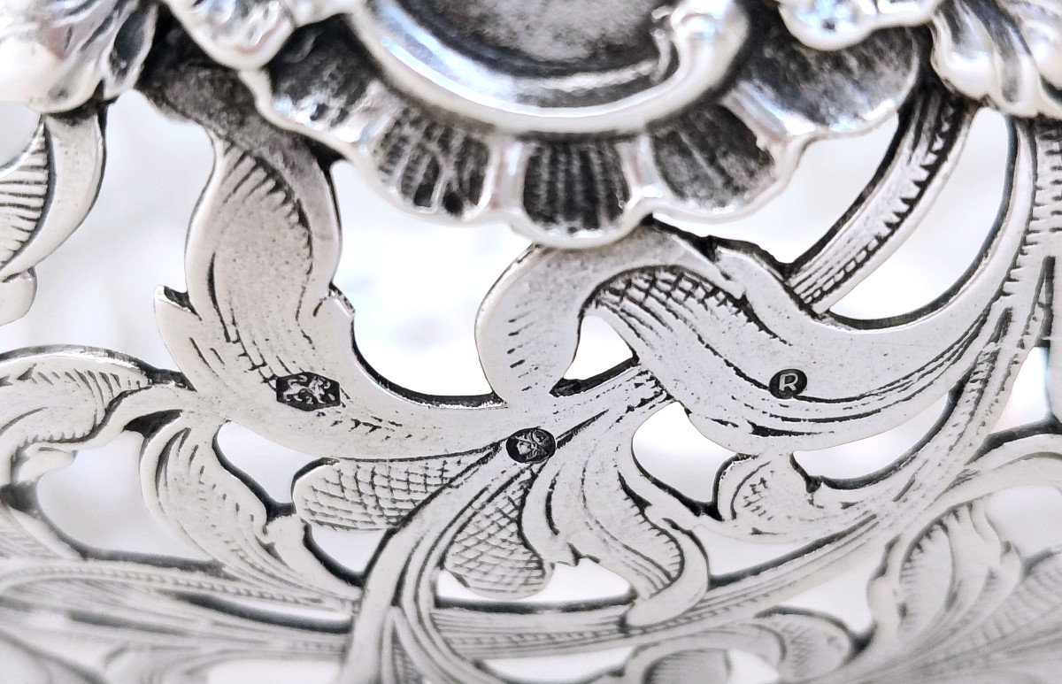 Corbeille ajourée en argent massif -photo-5