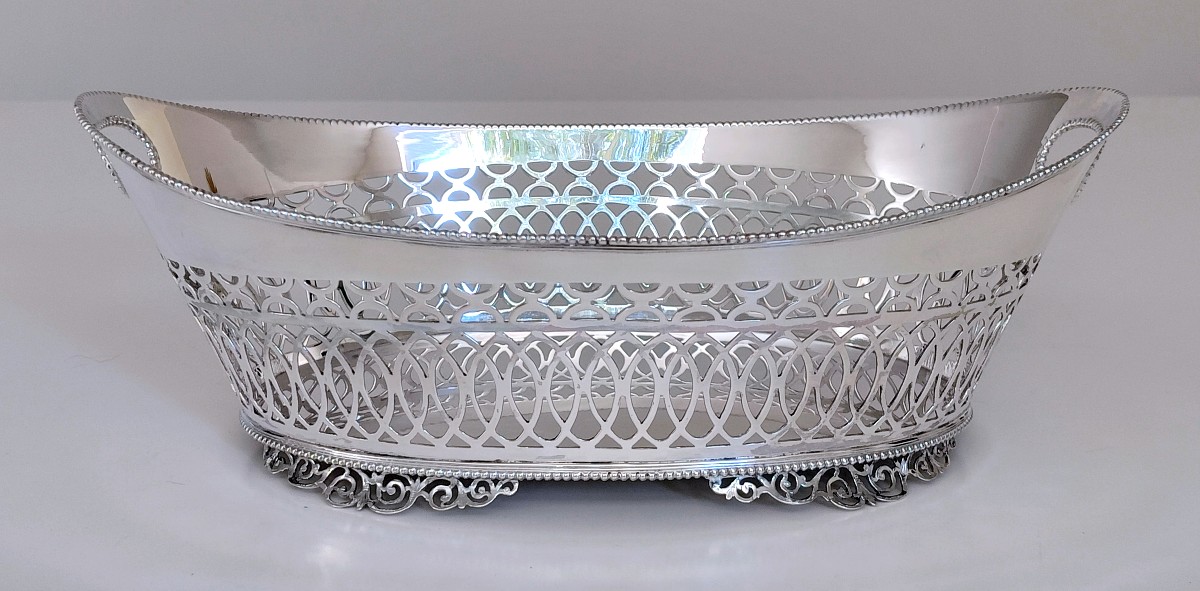 Corbeille ajourée en argent massif -photo-3