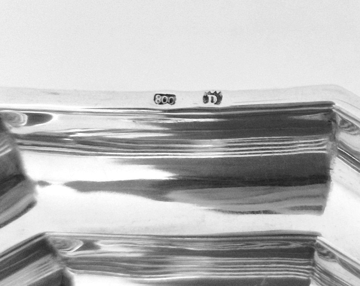 Coupe art deco en argent massif -photo-3