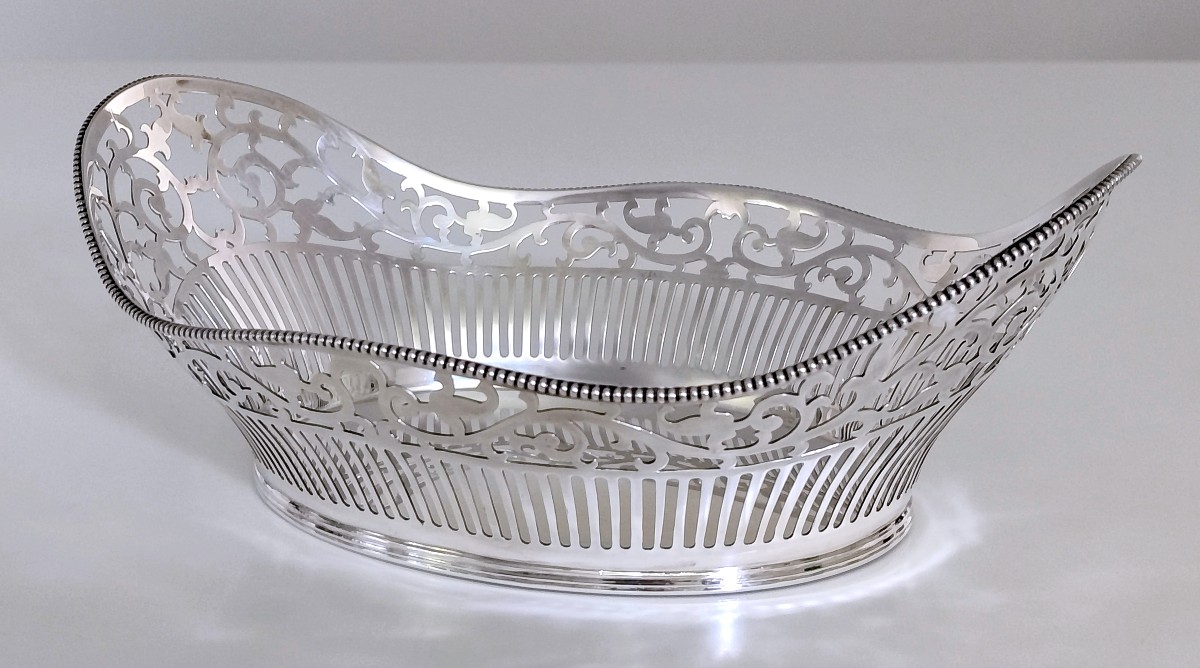 Corbeille ajourée en argent massif -photo-1