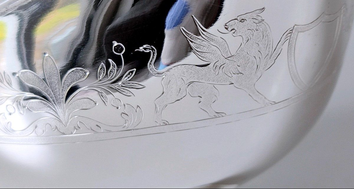 Une paire de saucières empire en argent massif -photo-5