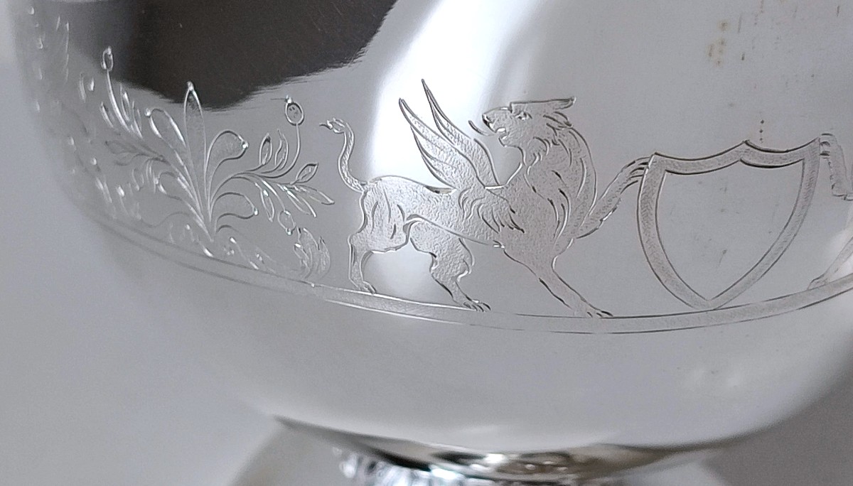 Une paire de saucières empire en argent massif -photo-6