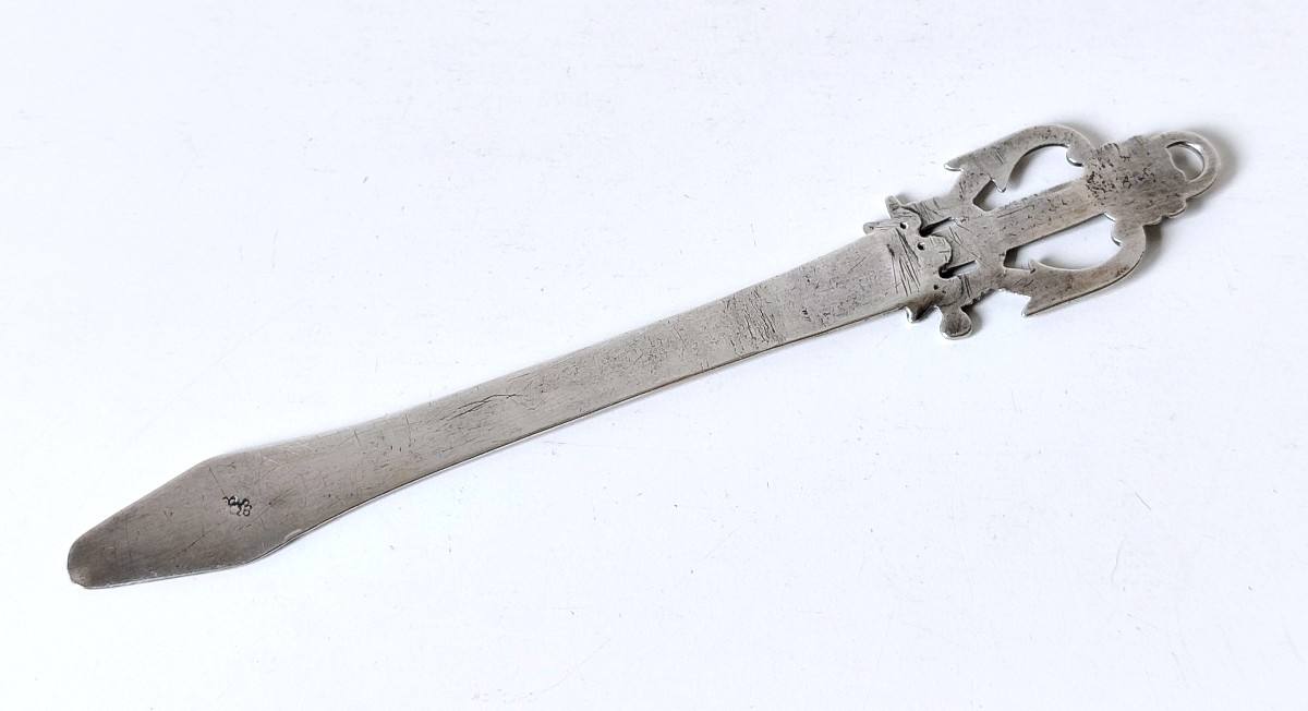 Ouvre lettre en argent massif 18ème -photo-4