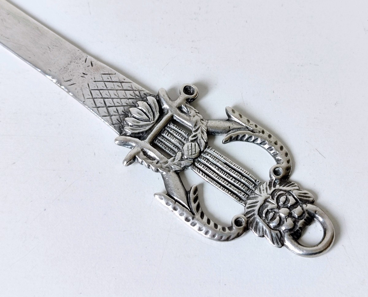 Ouvre lettre en argent massif 18ème -photo-1