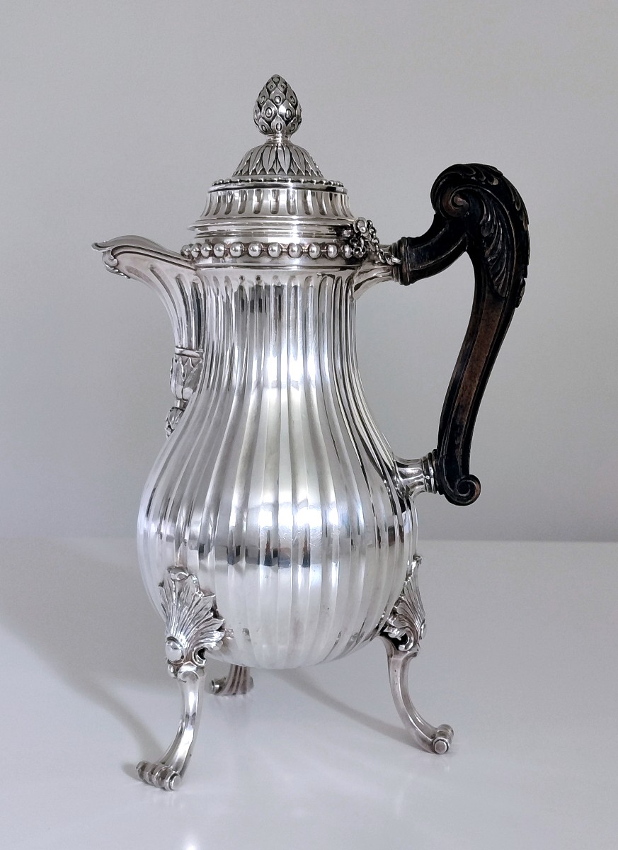 Cafetière en argent massif Mons 1783-photo-3
