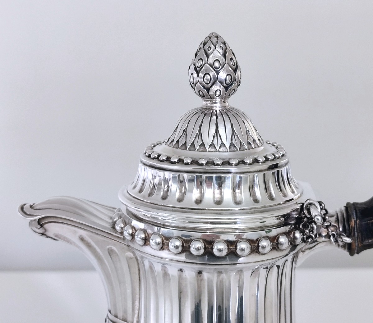 Cafetière en argent massif Mons 1783-photo-4