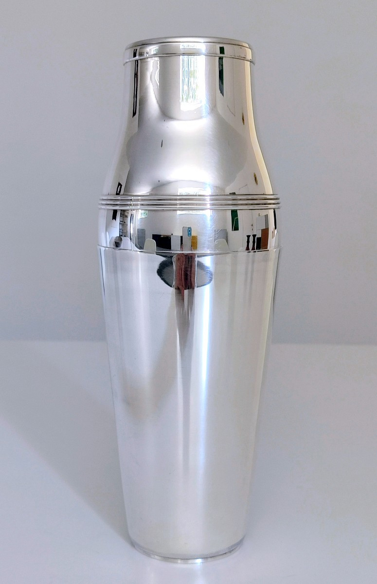 Shaker art deco en argent massif 