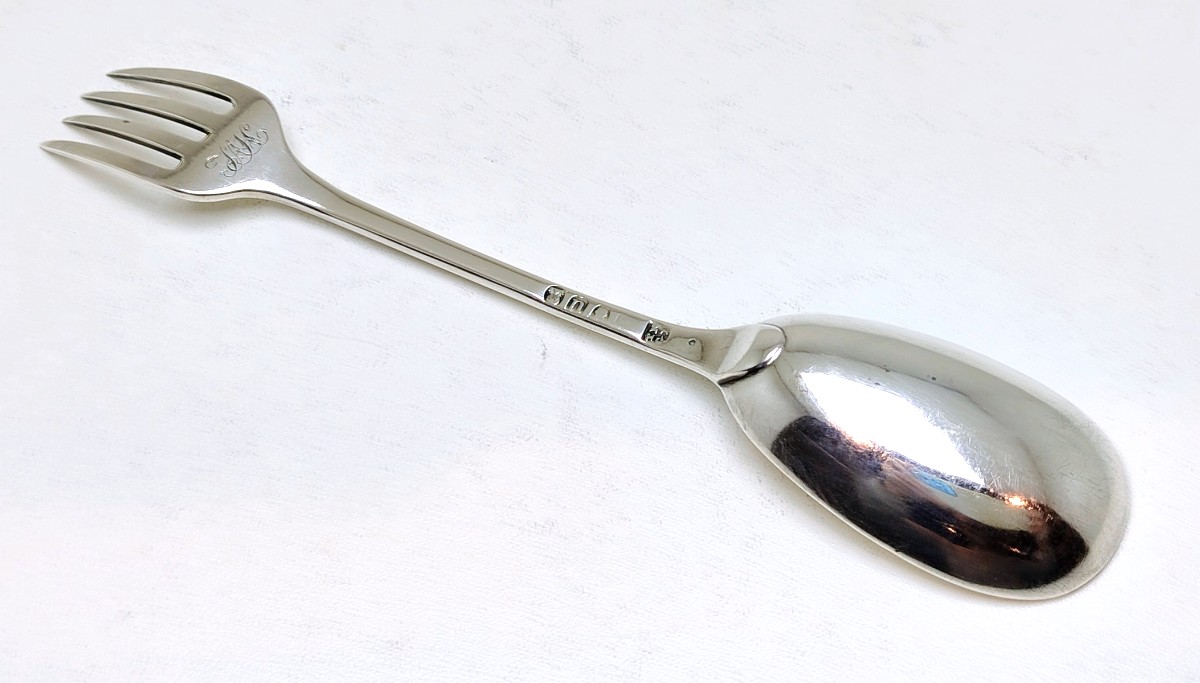 Cuillère de malade en argent massif Londres 1795-photo-1