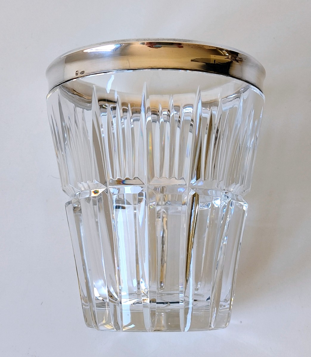 Vase en cristal et argent massif -photo-2