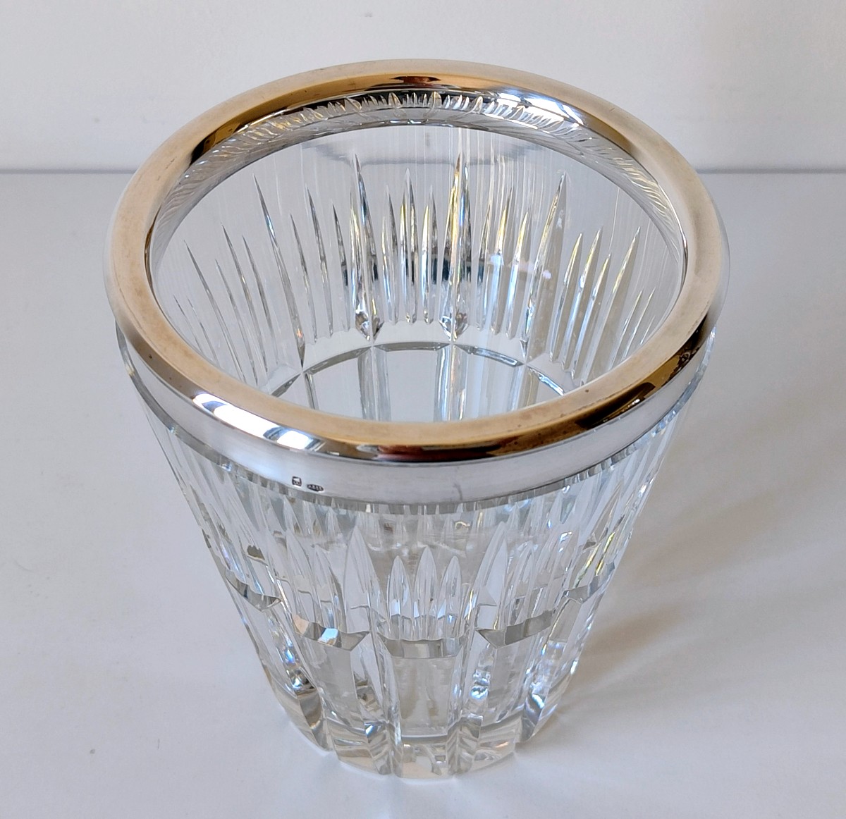 Vase en cristal et argent massif -photo-3
